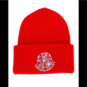 Moncler Jeweled Logo Beanie Hat